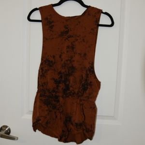 Burnt orange Hurley romper. Size small